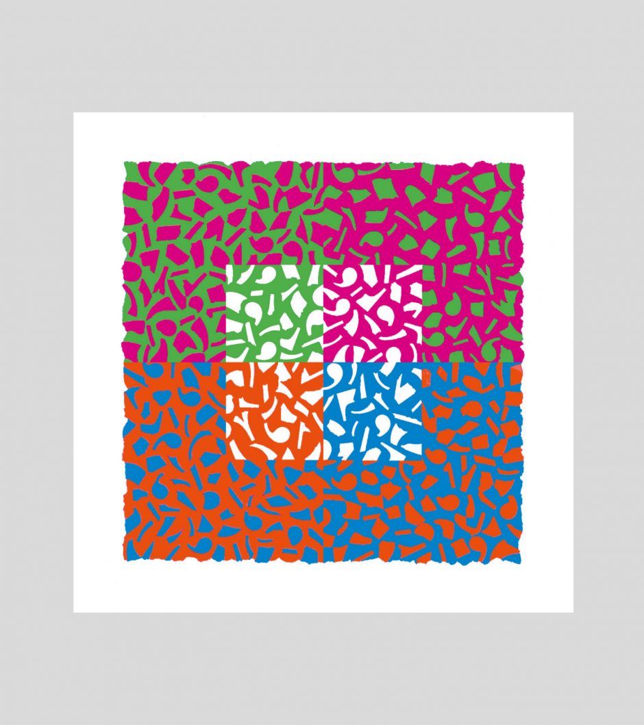 Serigrafia frammenti di numeri